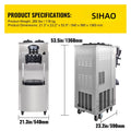 2200W Commercial Soft Ice Cream Machine 3 Flavors