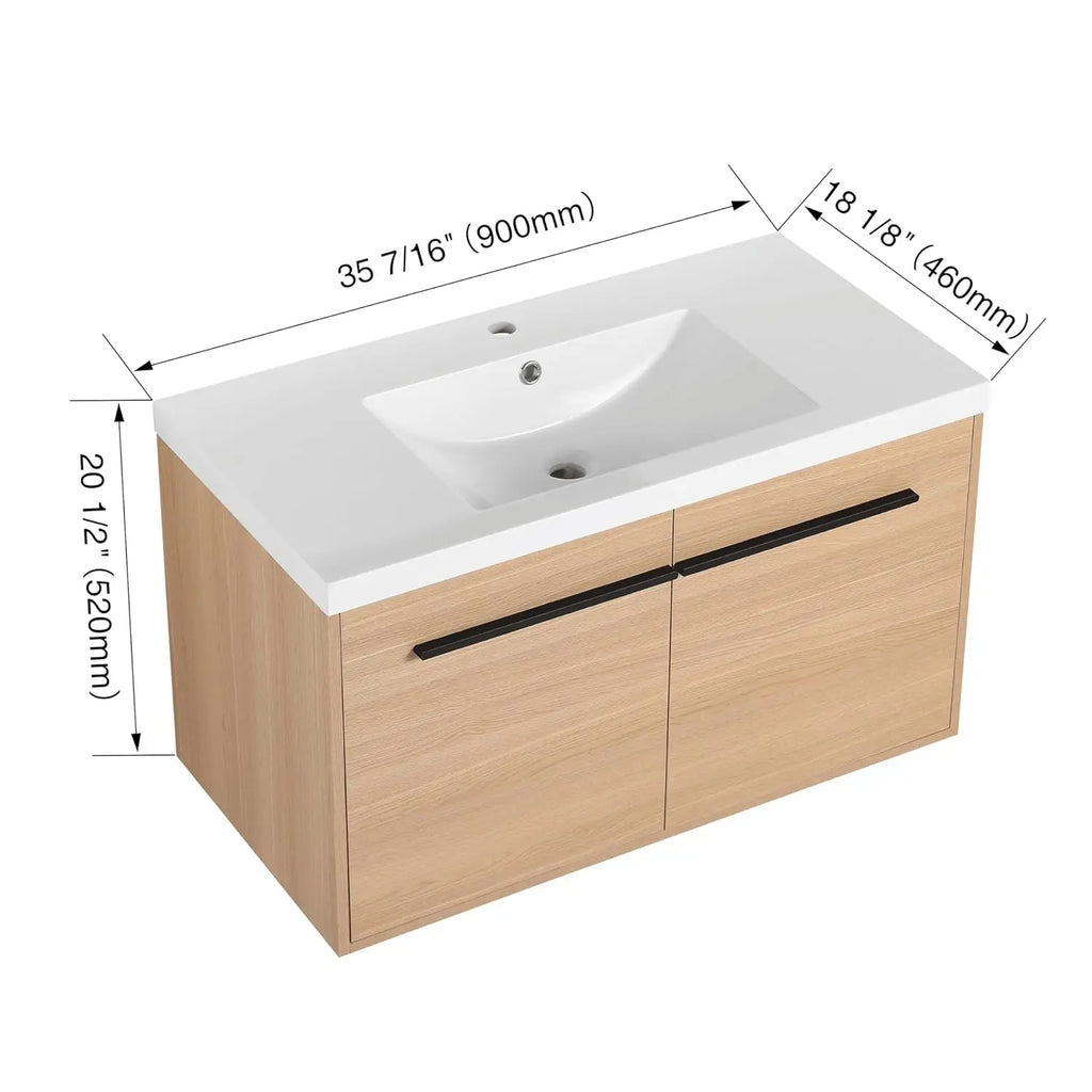 36" Floating Bathroom Vanity with Sink