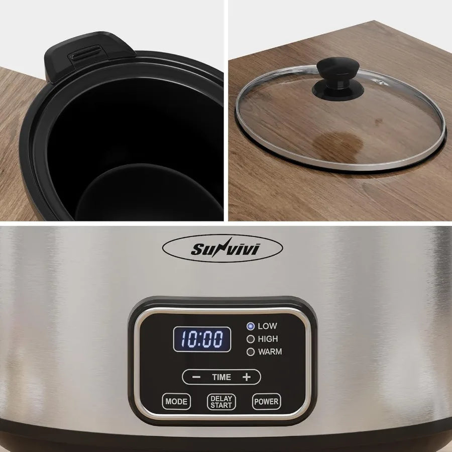 4qt Programmable Slow Cooker with Locking Lid