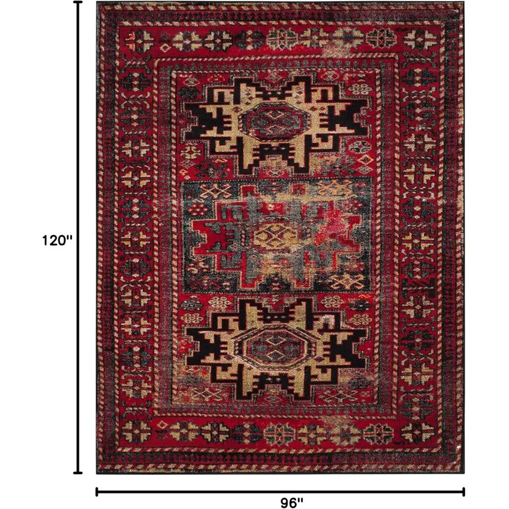 8' x 10', Red & Multi Persian