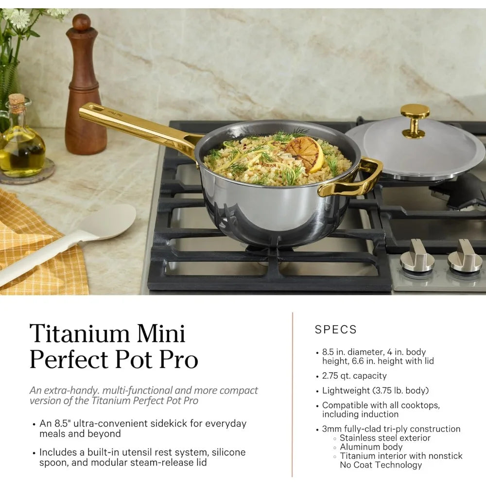 titanium pro cookware set, nonstick, no-coat technology