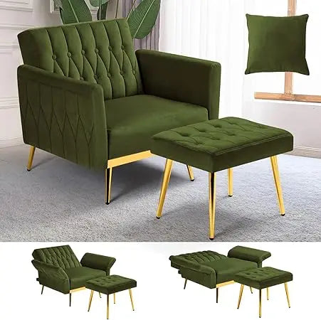 Upholstered Reclining Chair Adjustable Armrests