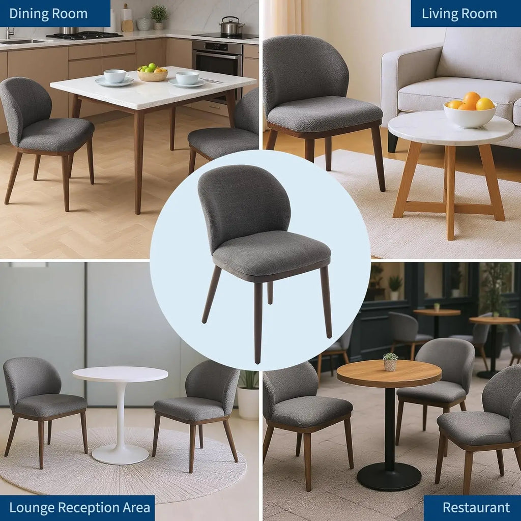 2 Modern Upholstered Ergonomic Back Support
