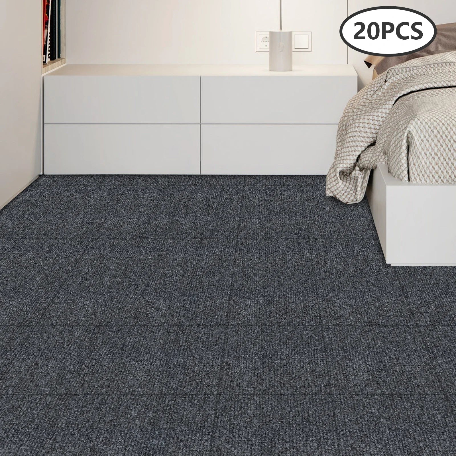 20pcs Carpet Floor Sticker 20"x20" Removable