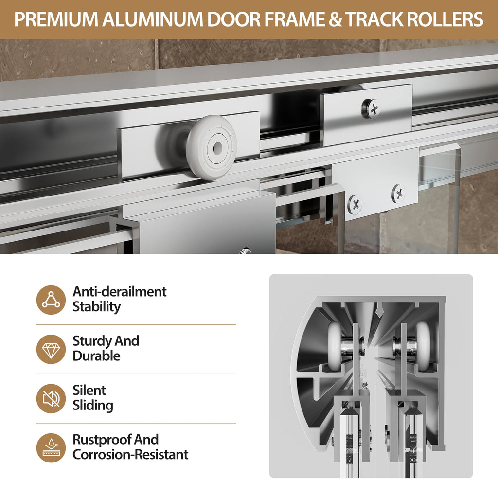 48" W x 72" H Chrome Aluminum Frame