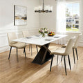 4 Modern PU Leather Upholstered