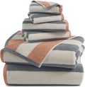 6 pc Set, Super Soft & Absorbent, Reversible Striped