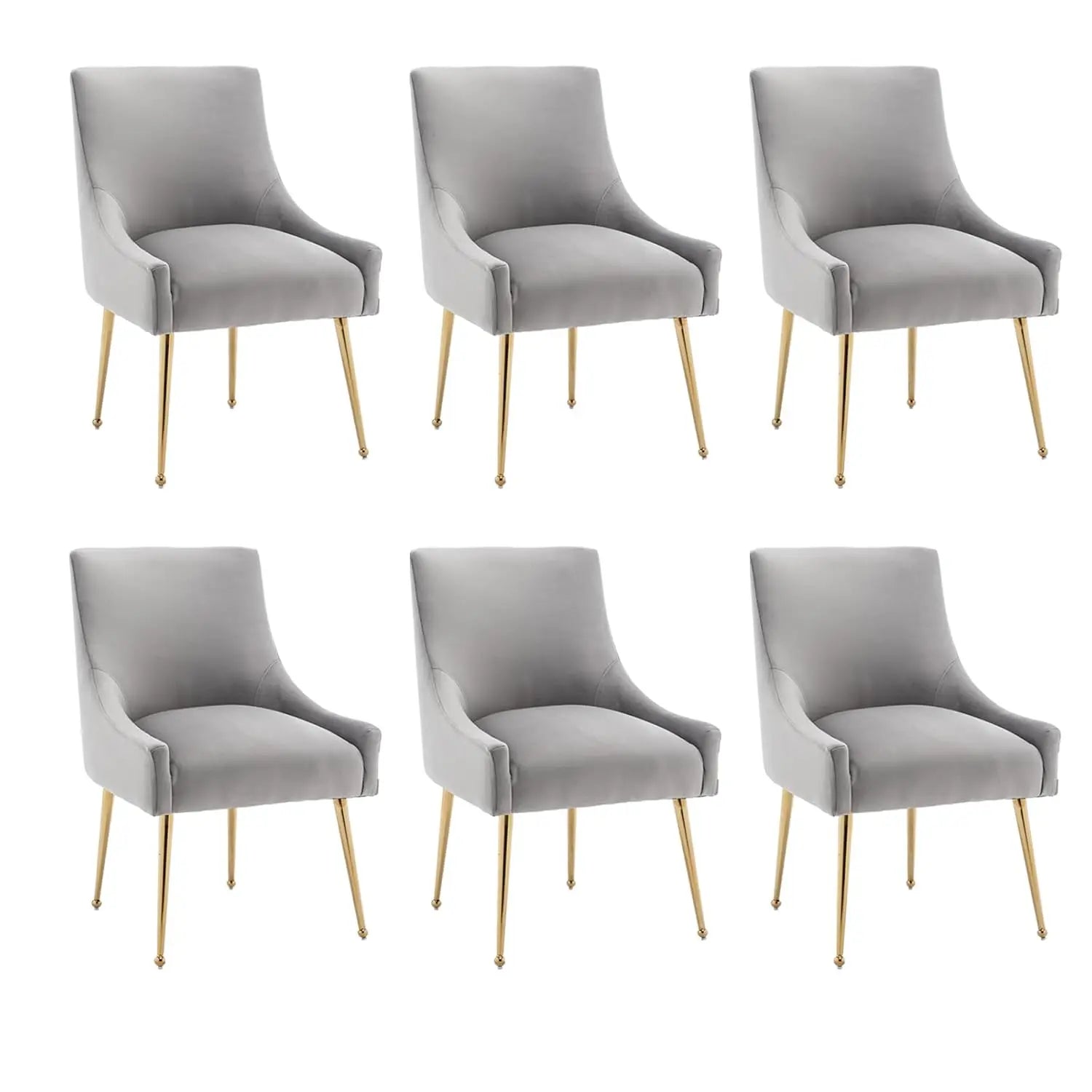 6 Modern Velvet w/Gold Legs