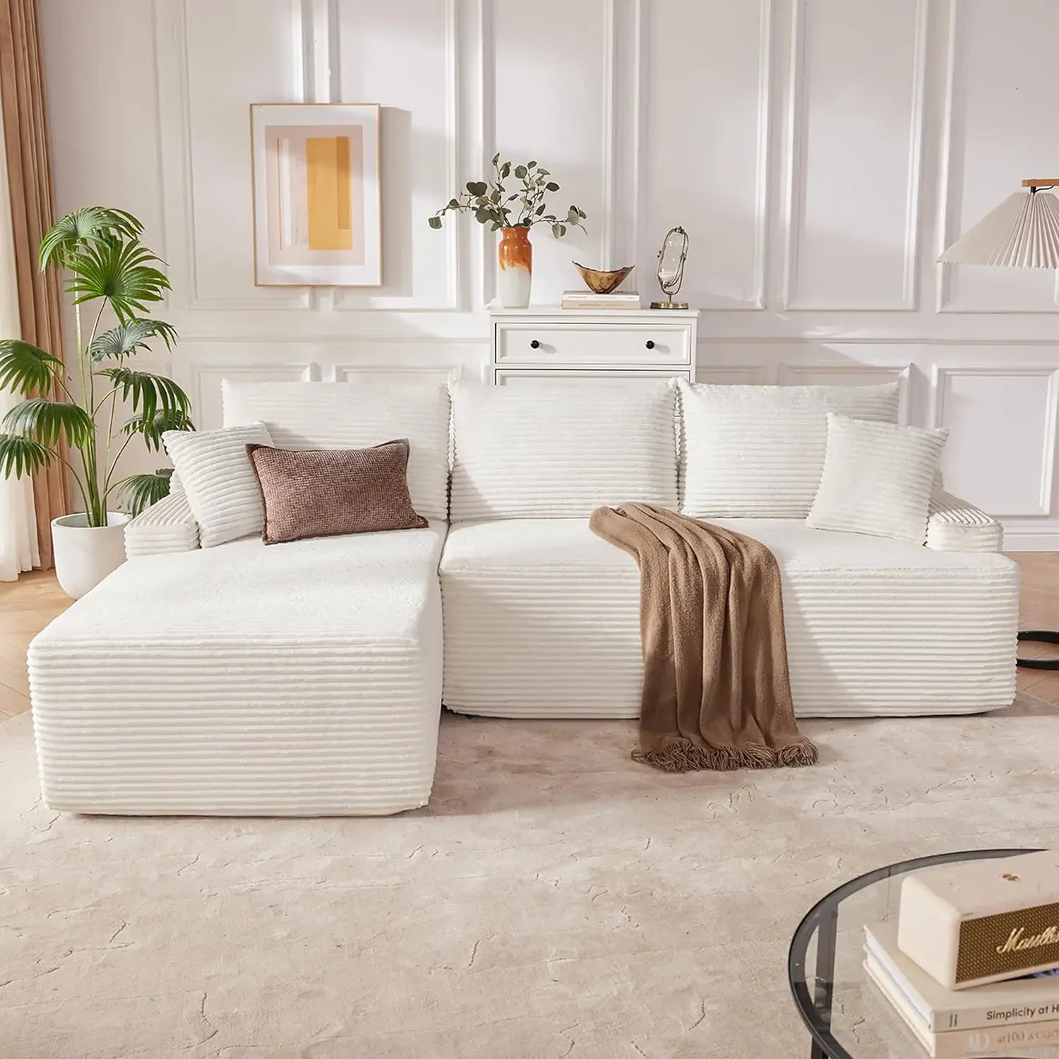 110” Cloud Sectional Couch Boneless