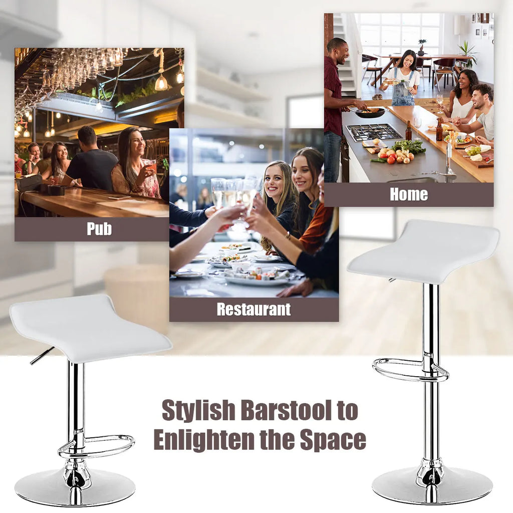 2 Swivel Adjustable PU Leather