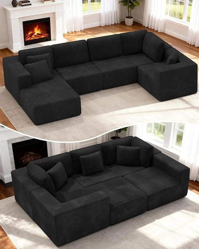 135'' Modular Sectional U-Shaped