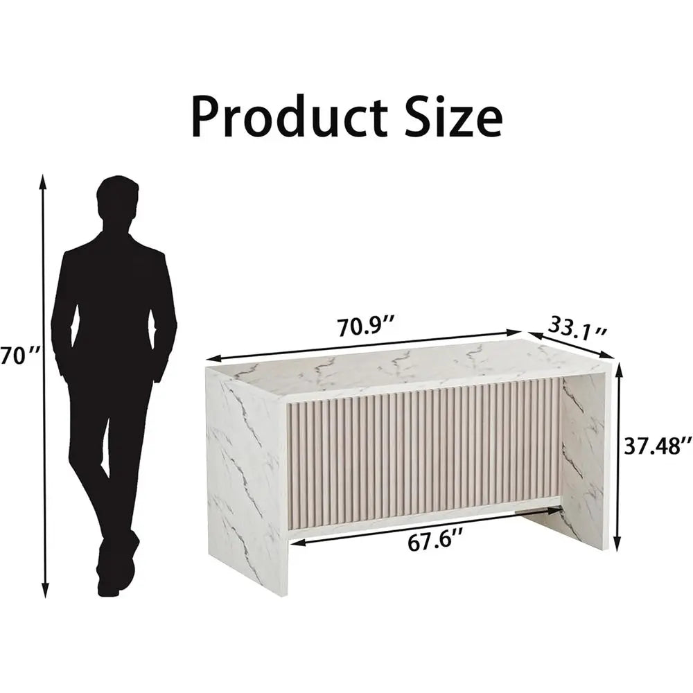 70.9" LED Marble for 4-6