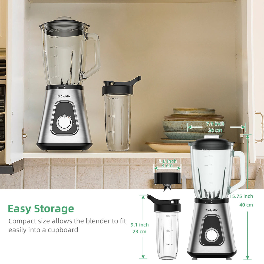 1300W Smoothie Blender with 1.5L Glass Jar