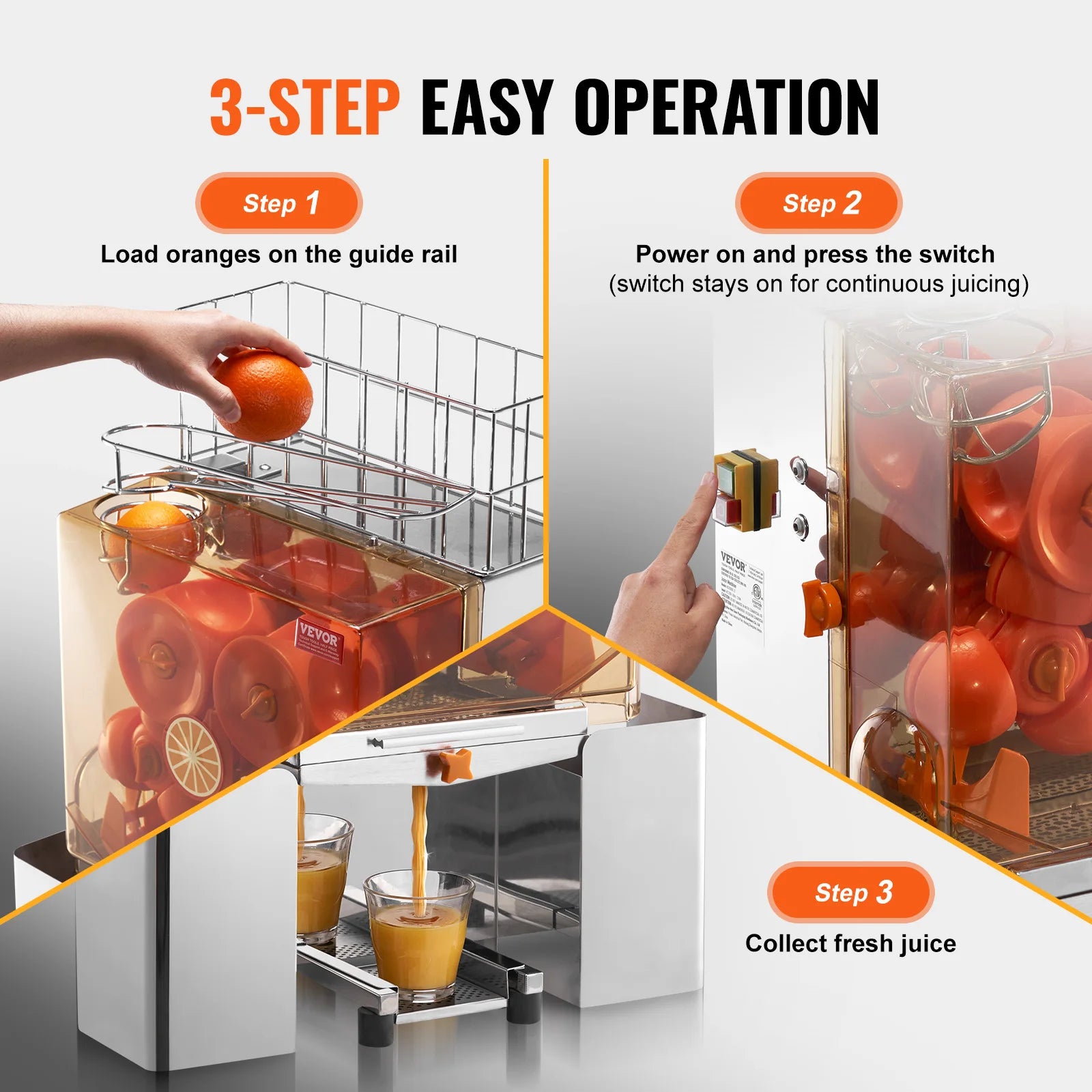 Commercial Orange Juicer Machine Automatic Stainless