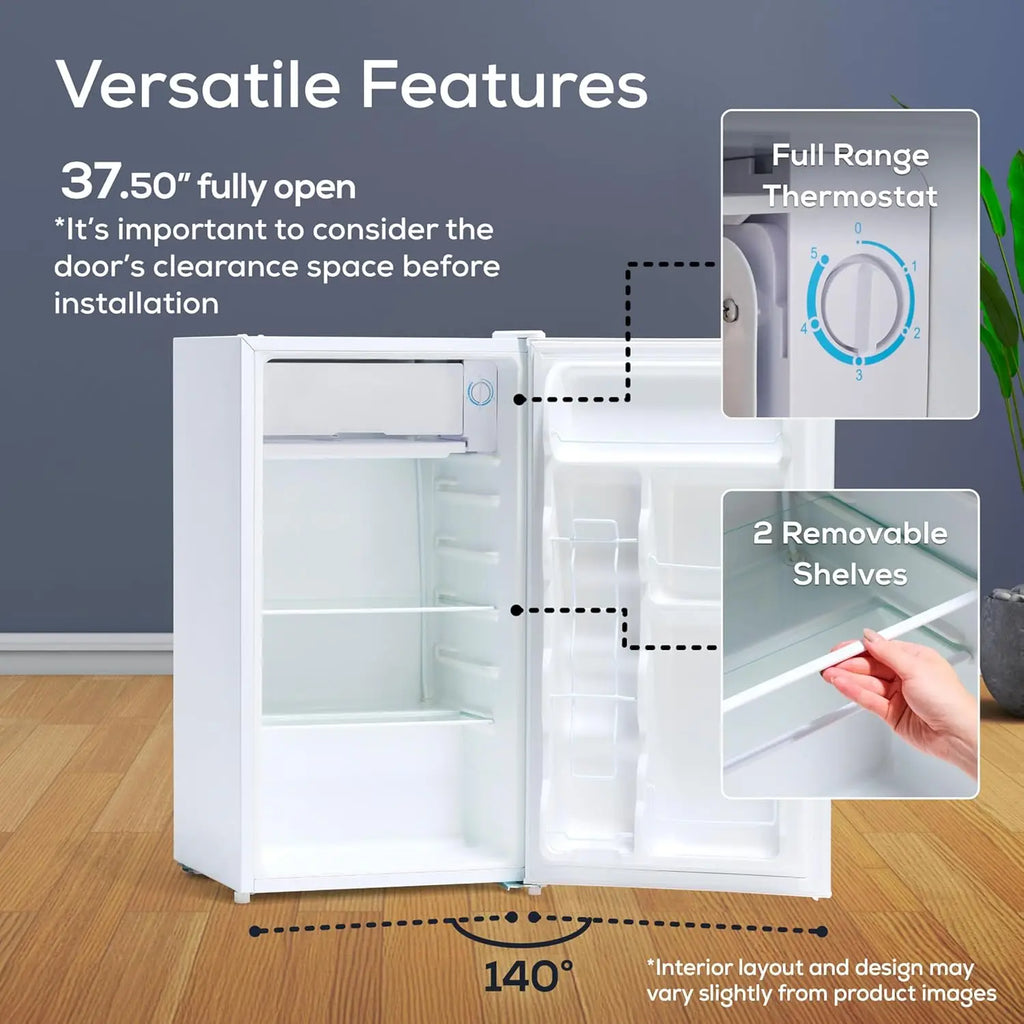 3.2 CF Fridge with Freezer, Single Door