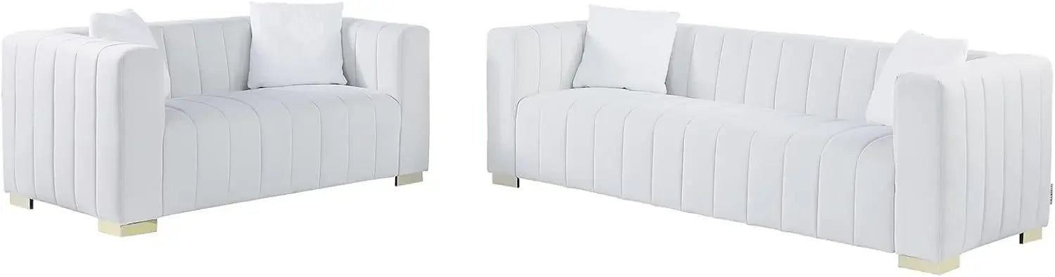 Tufted Velvet 2-Piece Sofa Set