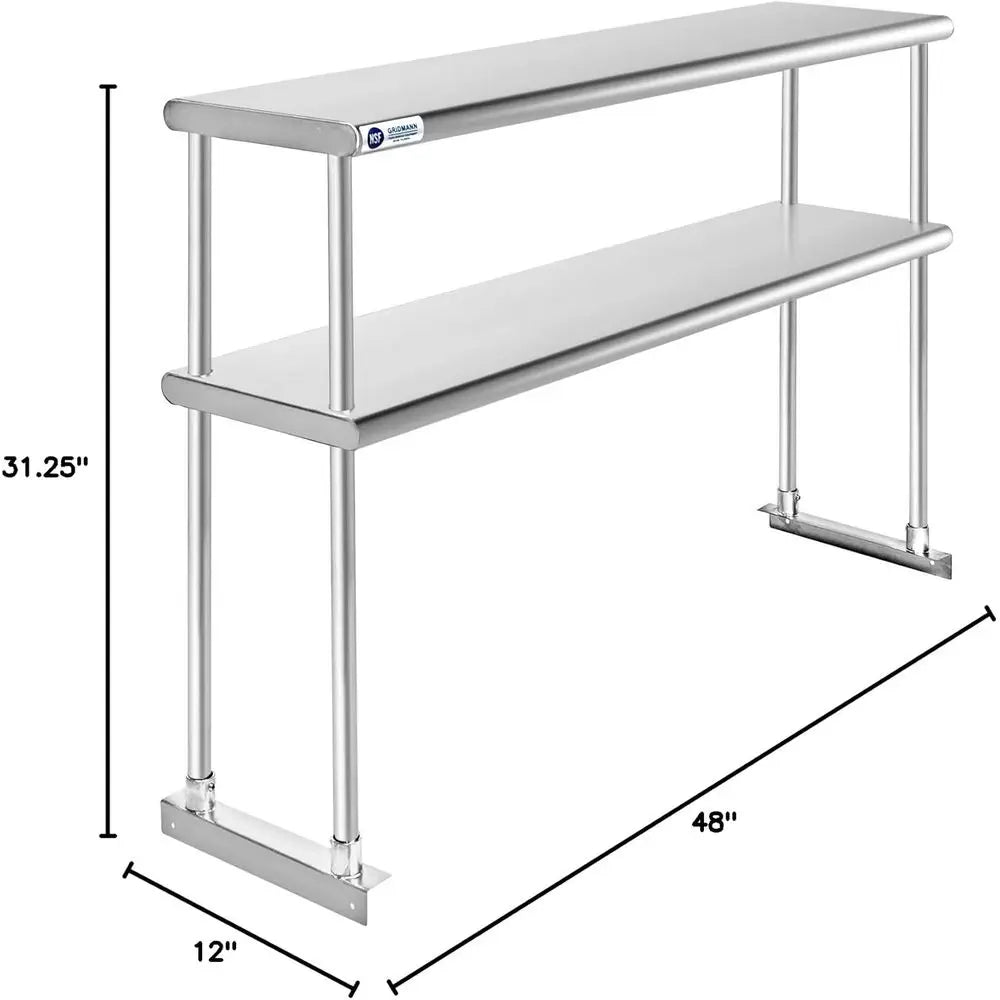 Commercial Kitchen Prep 2-Tier 48 x 12