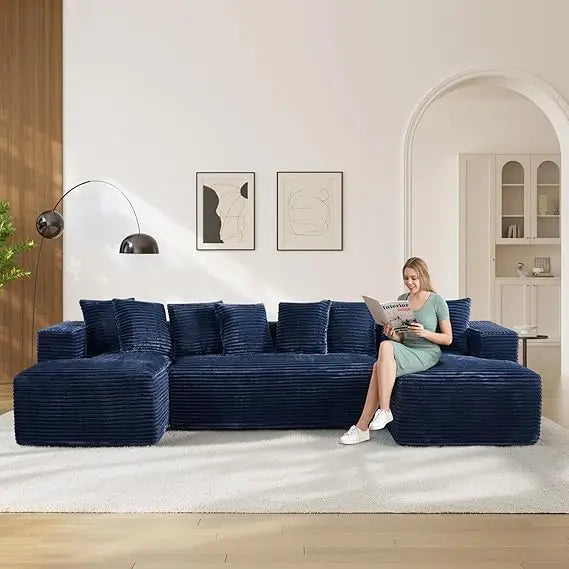 131" Sectional Sofa Cloud