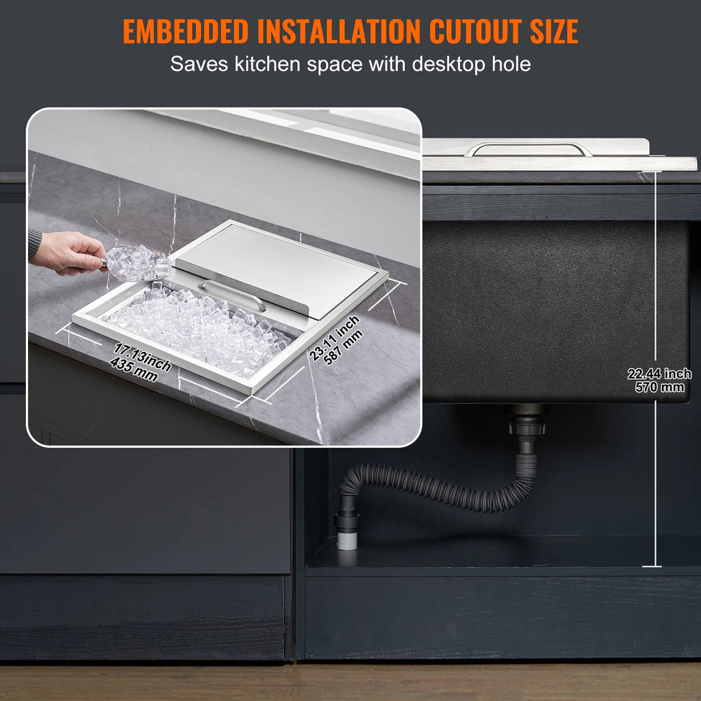 Drop in Ice Chest Stainless Commercial