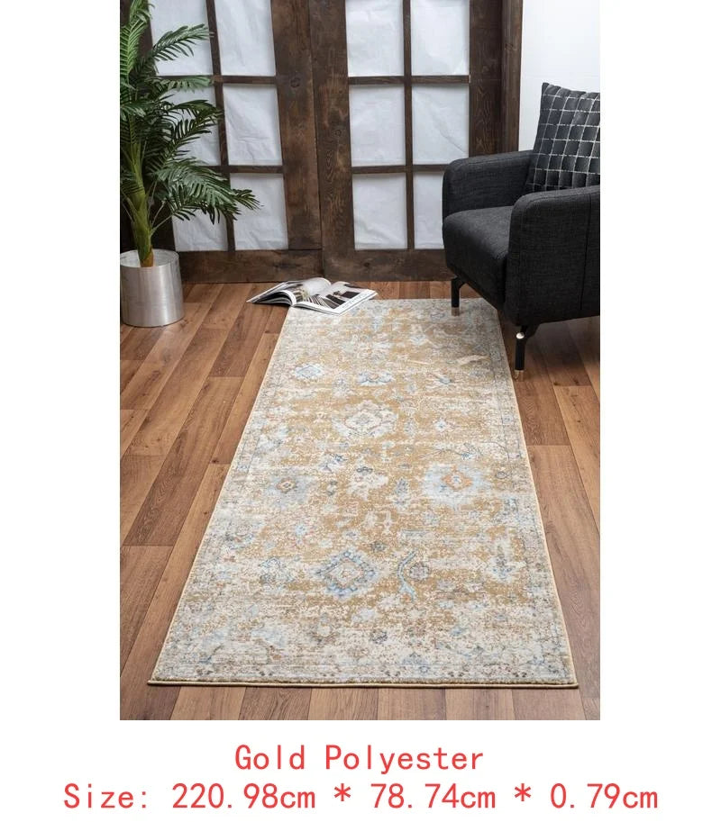 5'3"x7'3" Elegant Gold/Blue