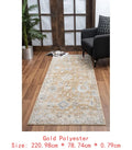 5'3"x7'3" Elegant Gold/Blue