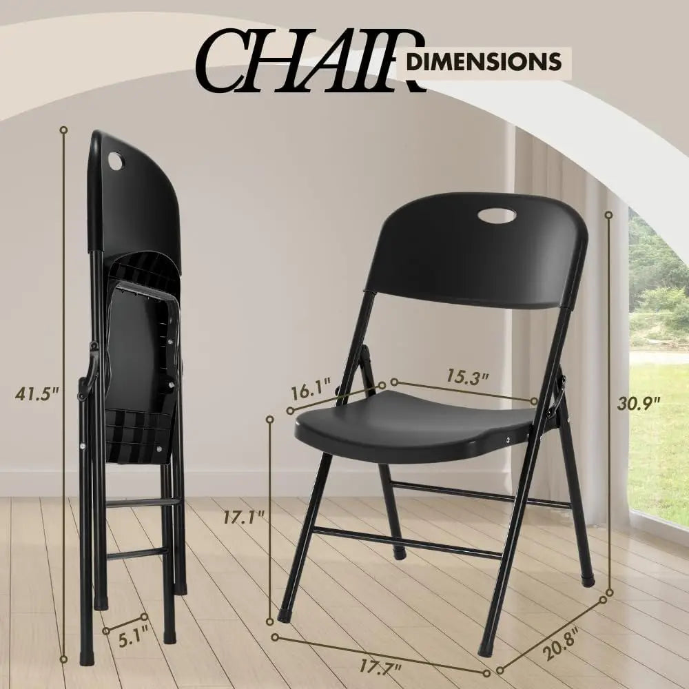 2 Durable Stackable Plastic Chairs, 450# Capacity