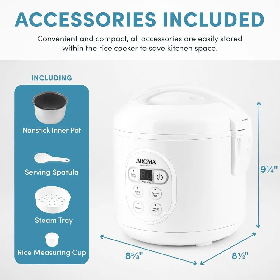8-Cup Cooked / 4-Cup (Uncooked) Digital Rice Cooker