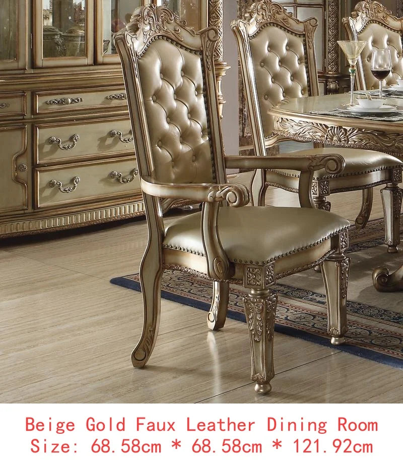 2 Bone /Gold Patina Tufted