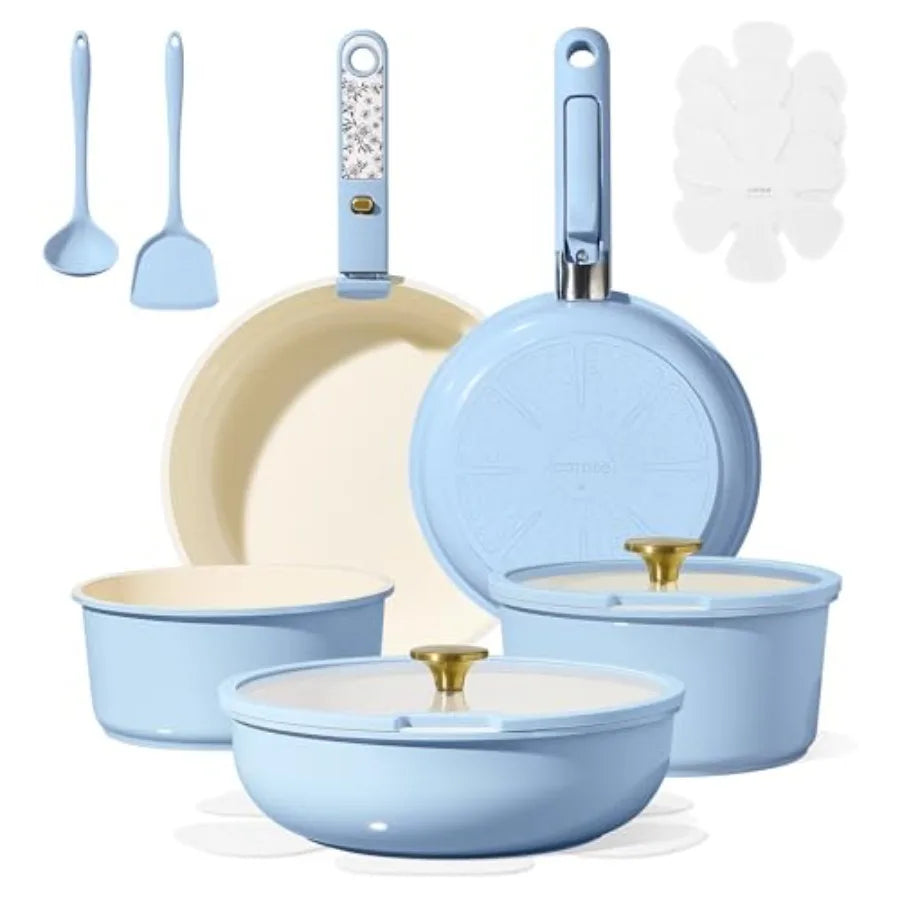 19pcs Pots and Pans Set, Nonstick Cookware