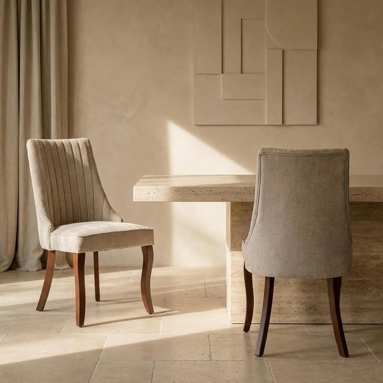 2 Upholstered High Back