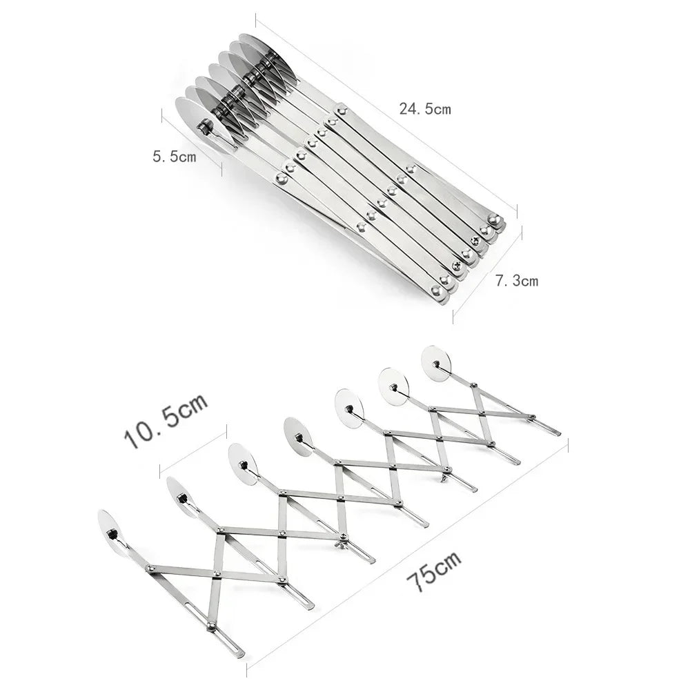 3/5/7 Wheels Dough Divider Cutter