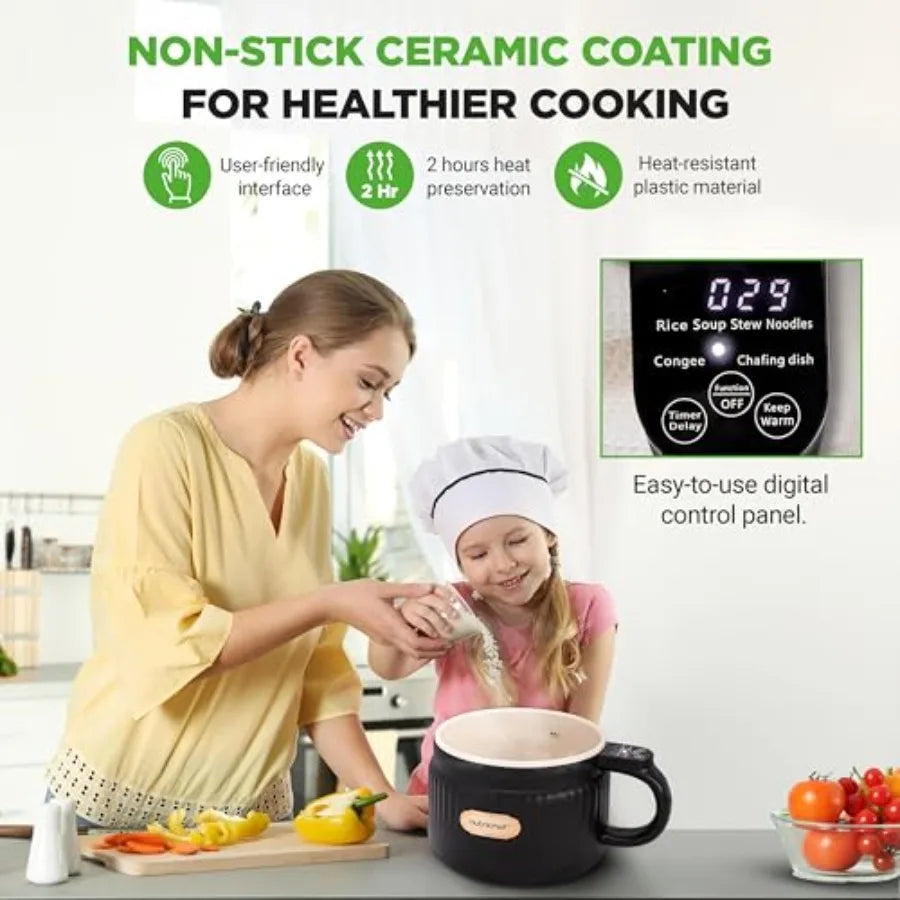 1.6 QT Portable Electric Rice Cooker