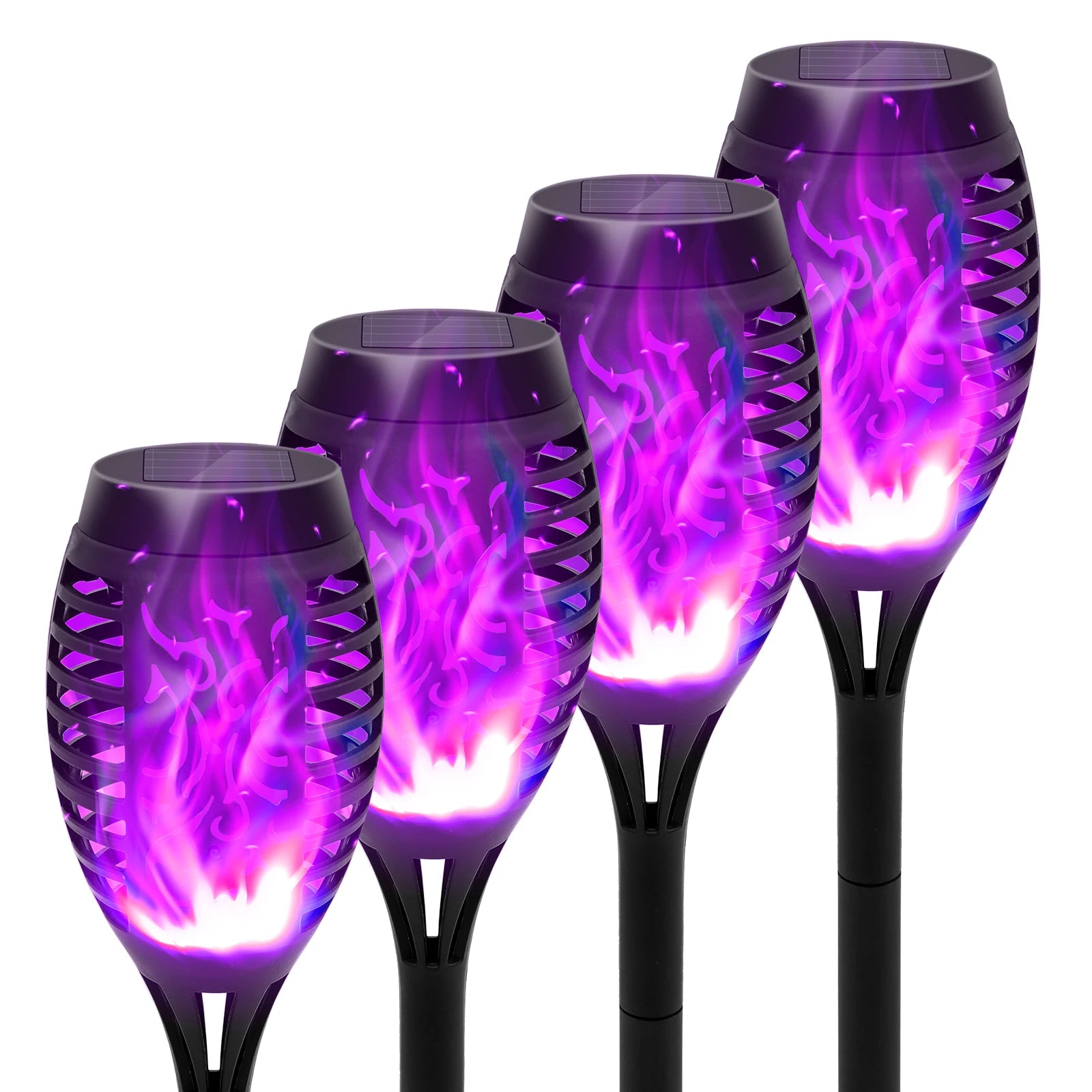 4/6/8/12 Solar Flame LED Torch Light