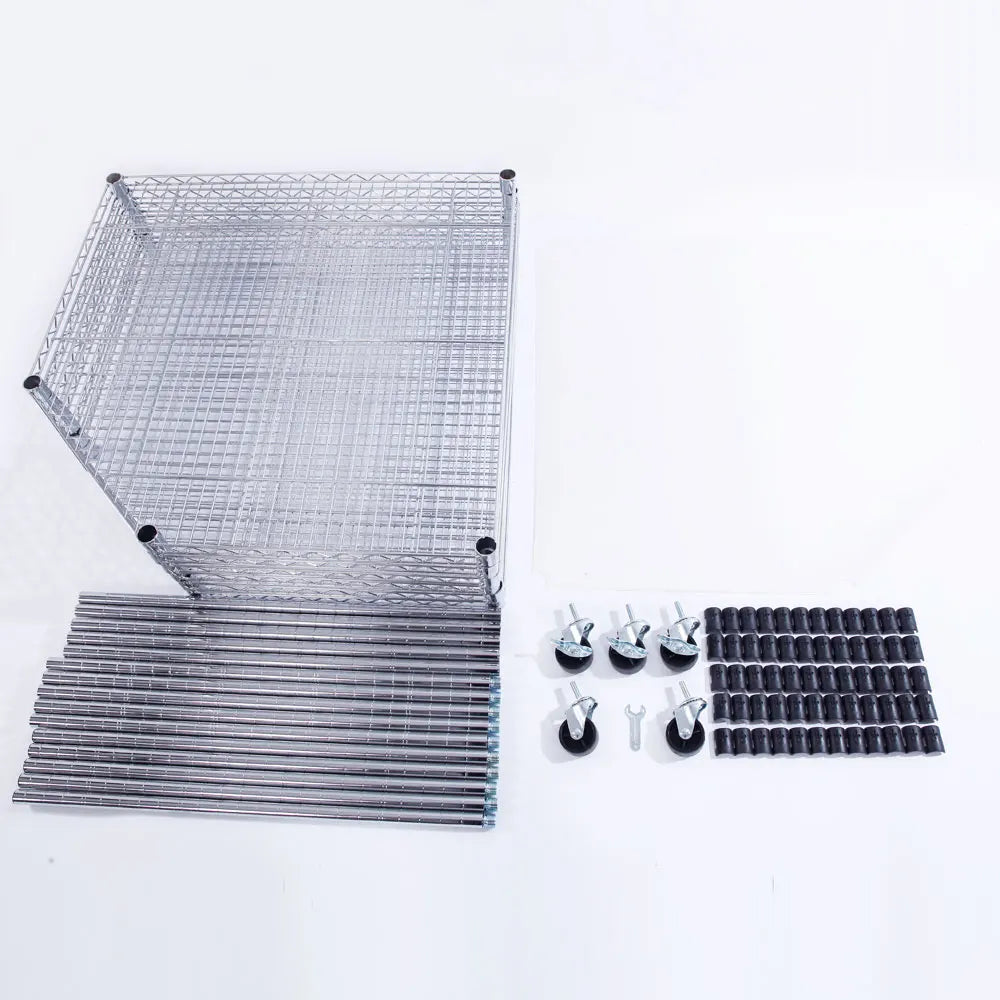 6-Layer Chrome-Plated Polygonal Corner Shelf
