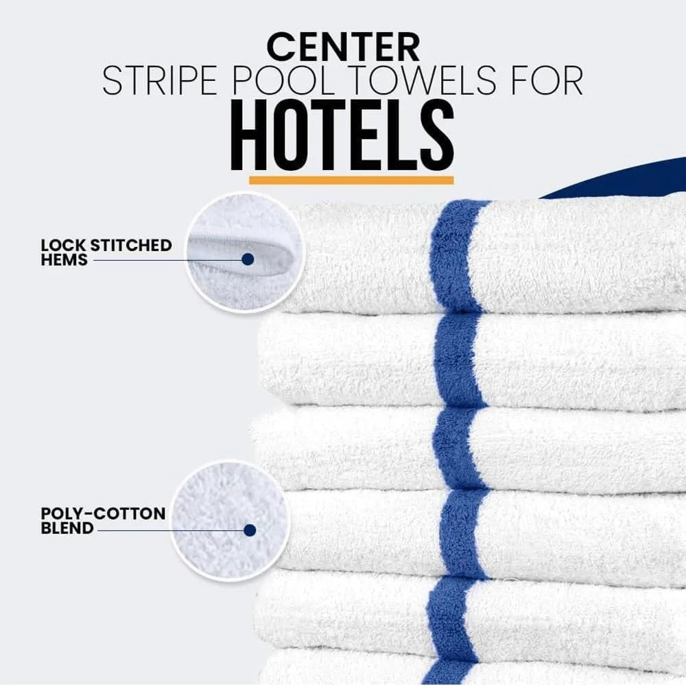 Centre Stripe 120 Bulk Towels (22x44)