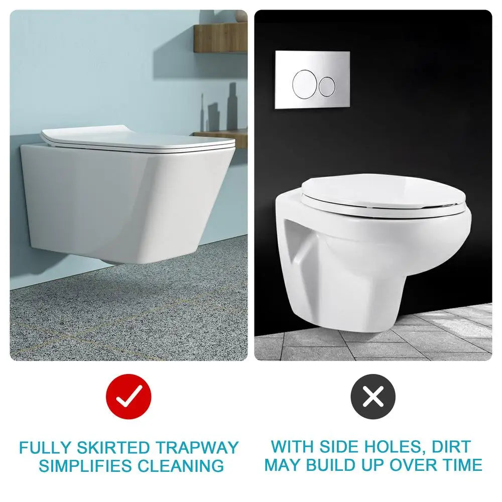 Wall Hung Toilet Bowl White Ceramic