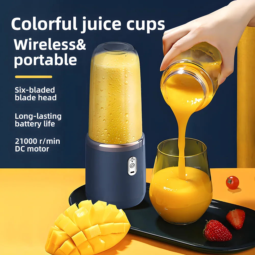 Portable Blender Bottle Electric 6 Blades Multifunction