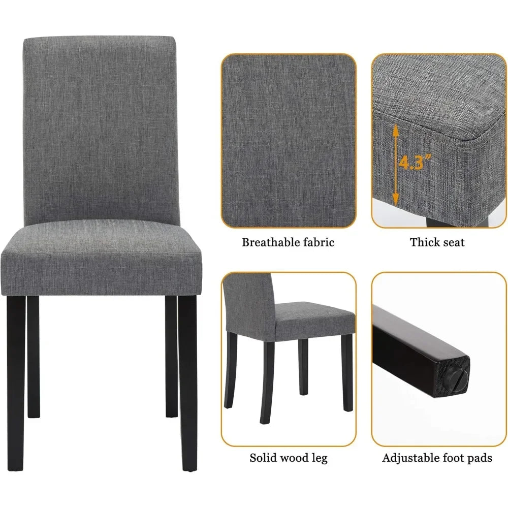 (2) Black Armless Upholstered Chairs