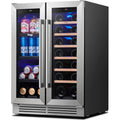 24" Dual Zone Wine/Beverage Refrigerator Glass Door