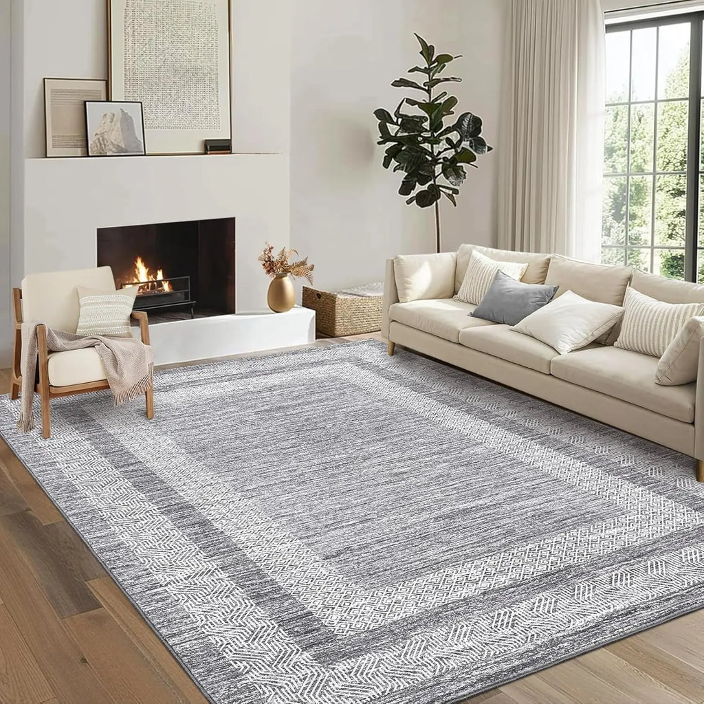 6x9 Washable Modern Abstract Soft