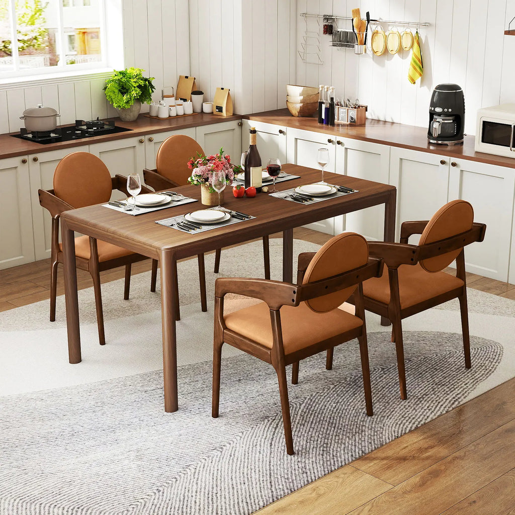 2 Wooden Dining w/Padded Seat & Back