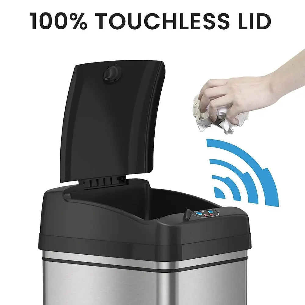 8 Gal Sensor Can Odor Filter Stainless