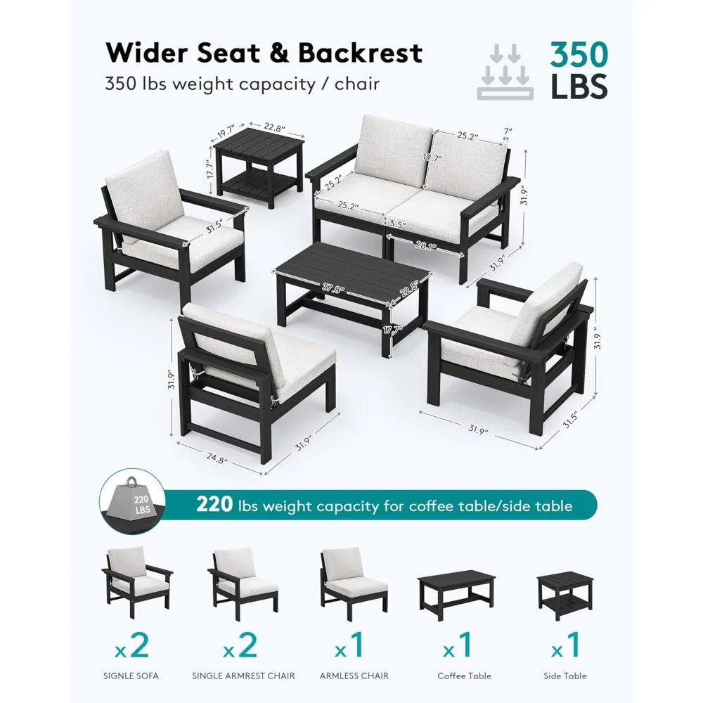 6-Piece HDPE Patio Set