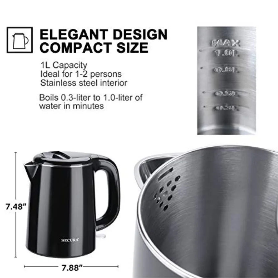 Stainless Double Wall Electric Kettle