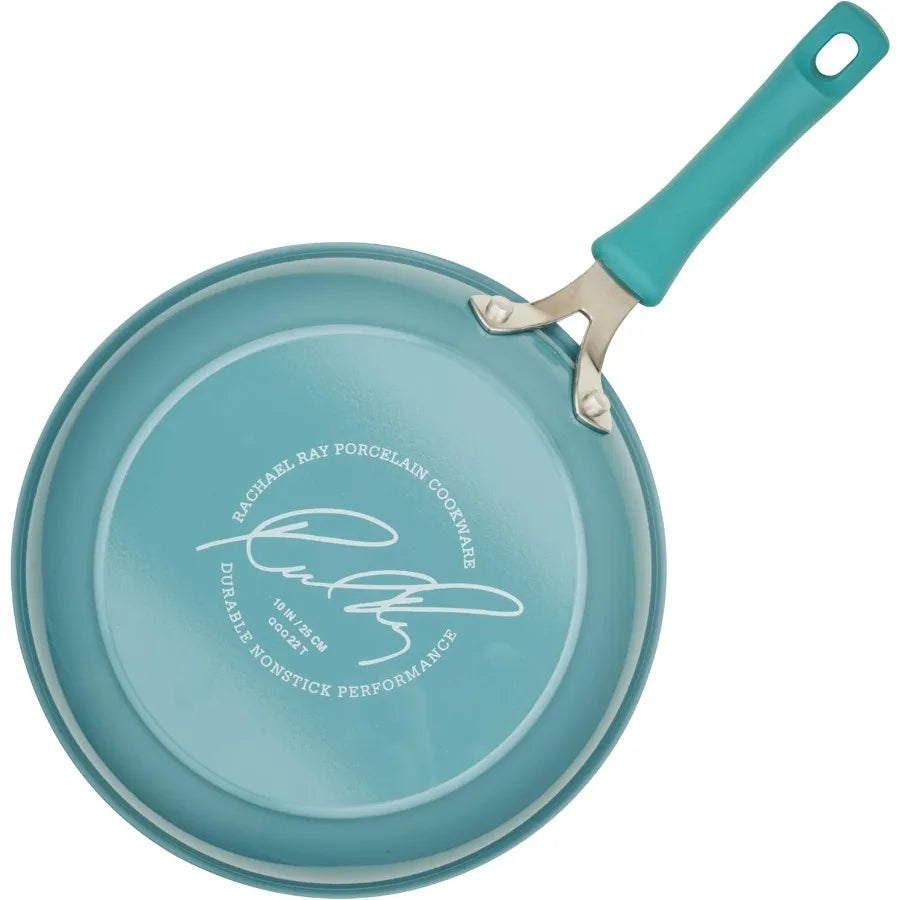Nonstick Cookware Pots and Pan Set 10 Pcs Agave Blue
