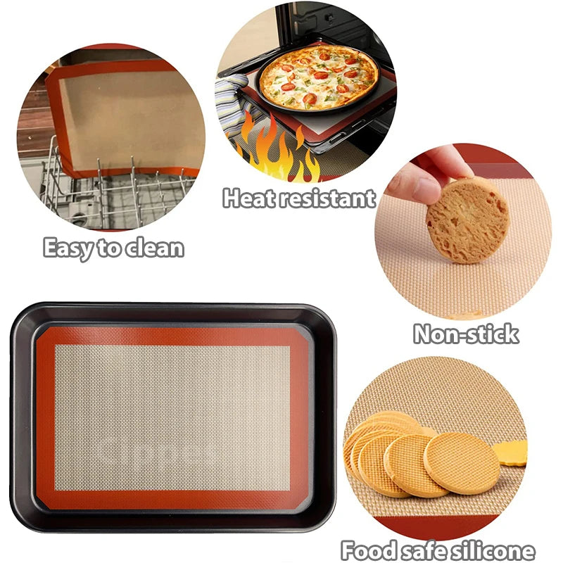 1PC, 2PCS Silicone Baking Mats for Oven 30/42cm