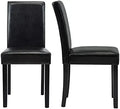 (2) Black Armless Upholstered Chairs