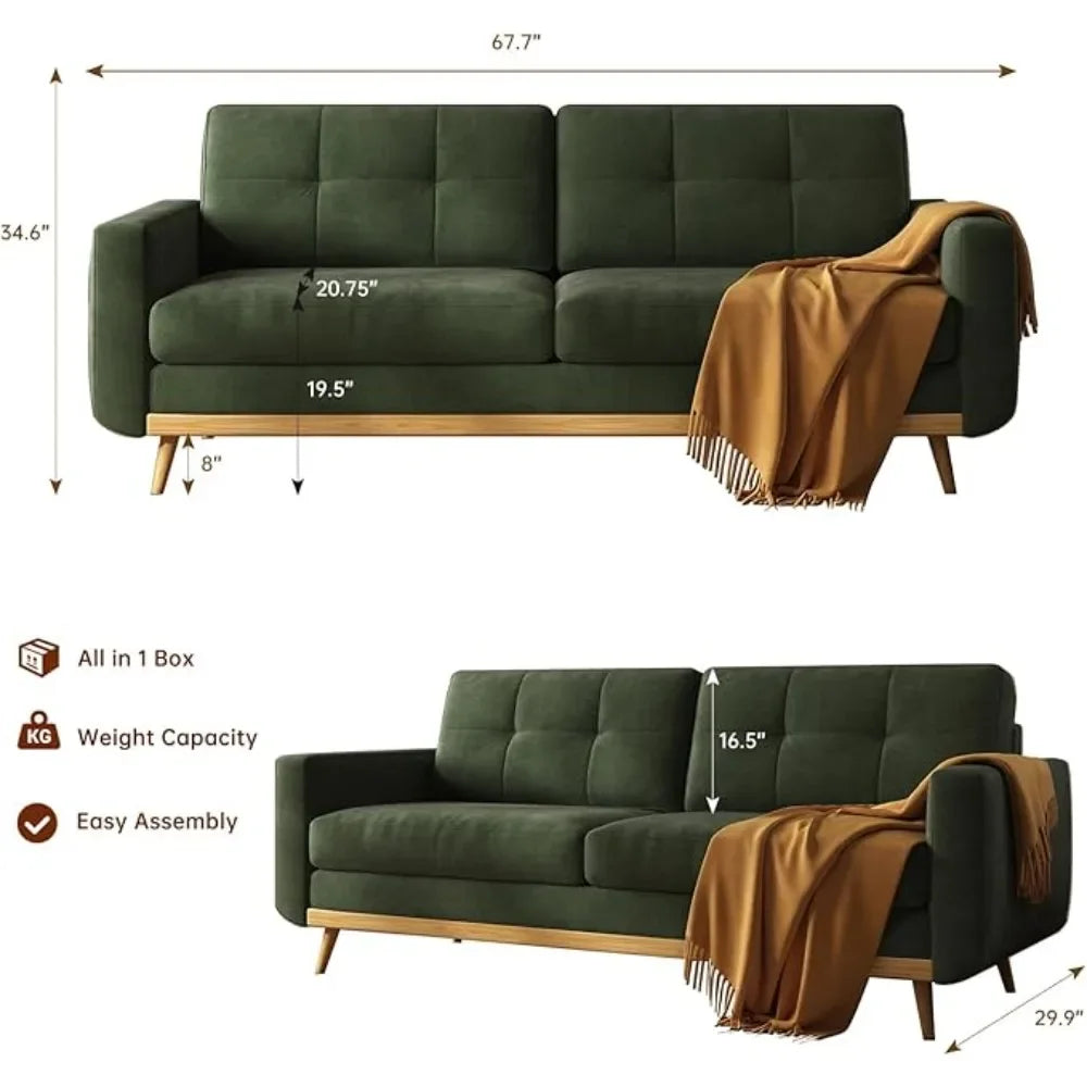 MCM Loveseat Button Tufted