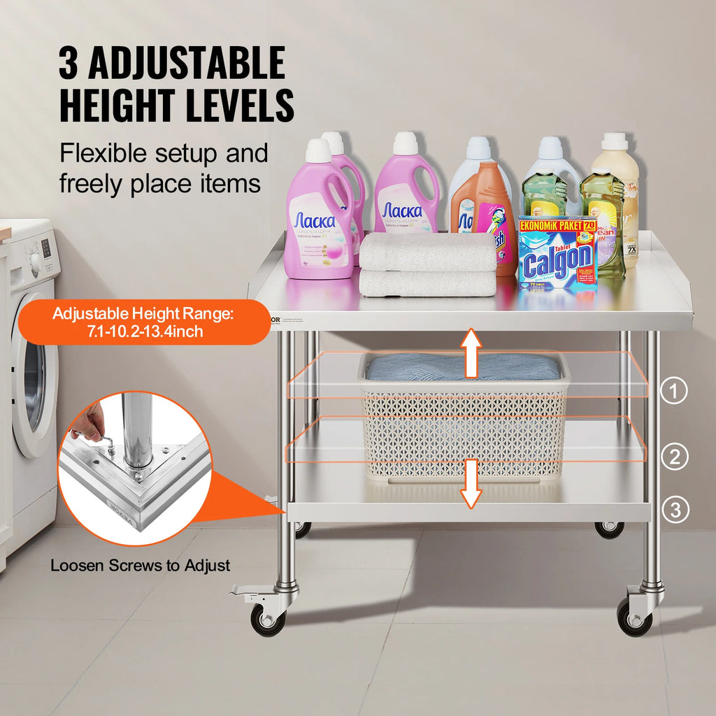 Stainless Steel Work-Table Commercial