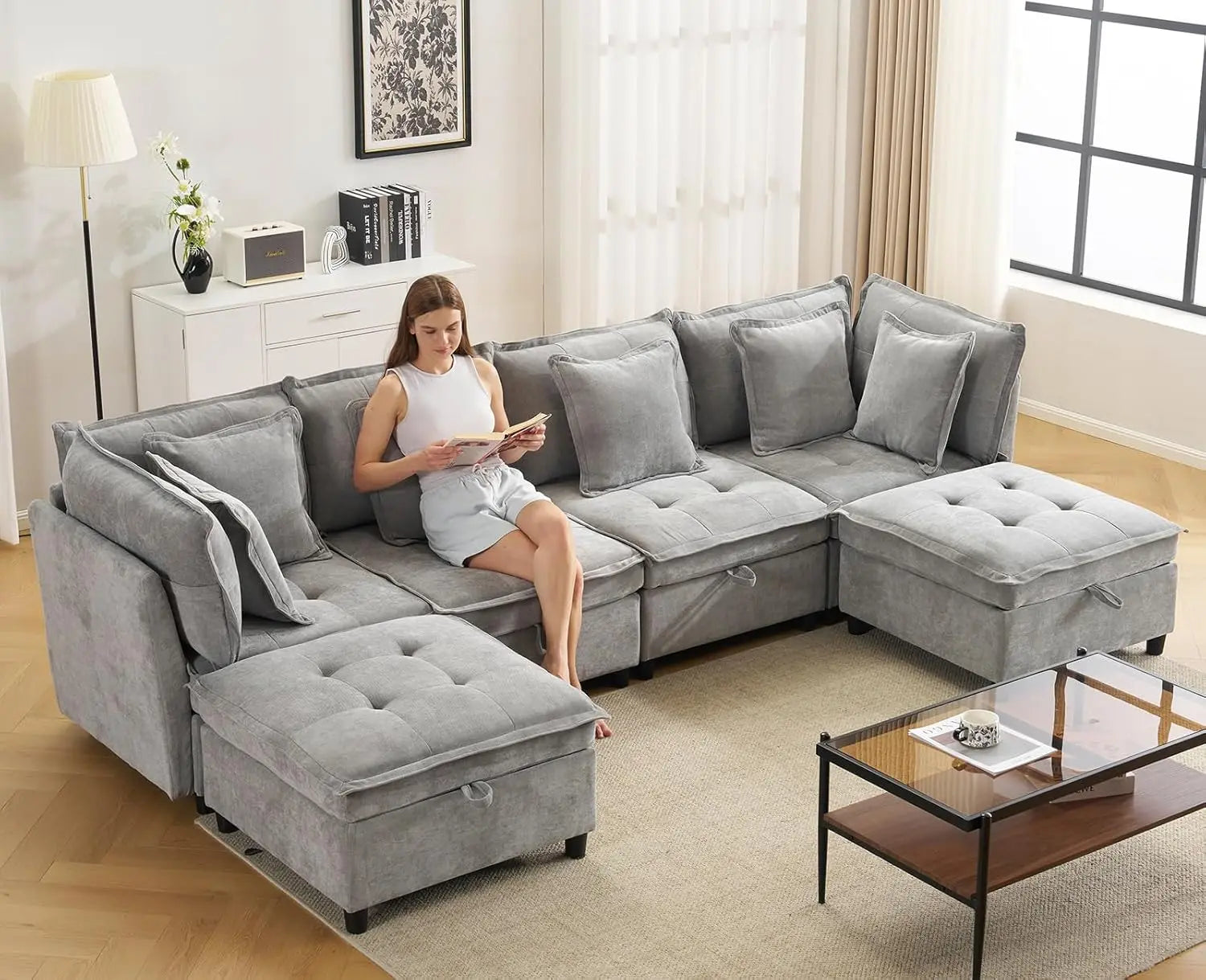 133'' Modular Sectional U-Shaped
